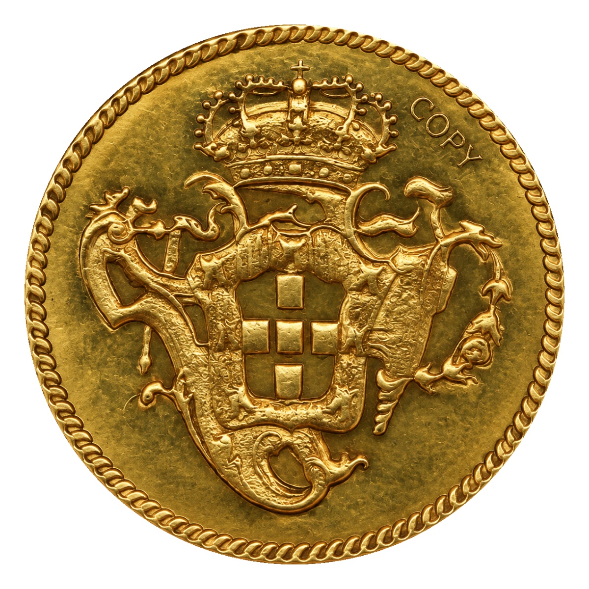 Moeda 800 Réis 1764 - Bahia - 16,0mm - Reverso