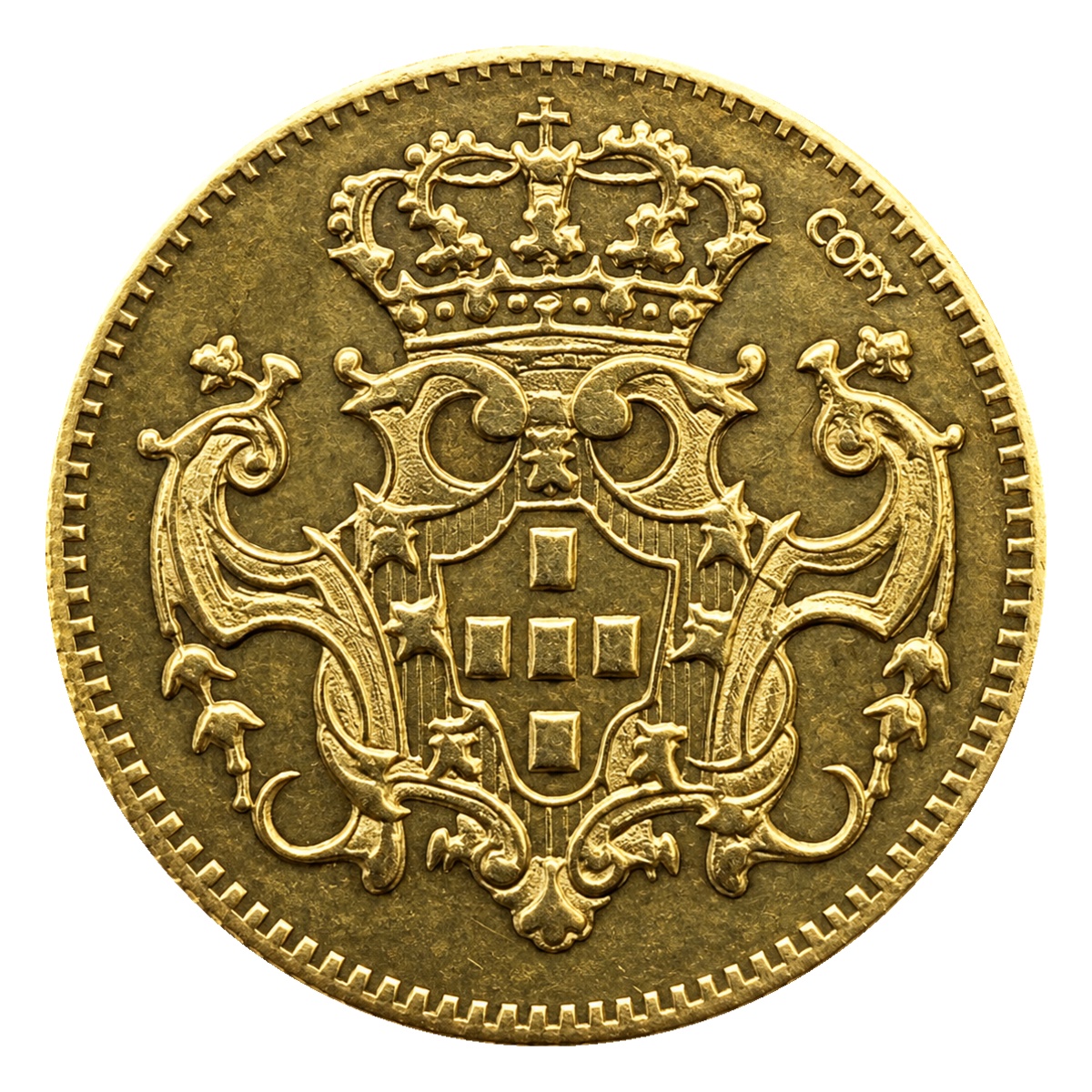 Moeda 1600 Réis 1732 - Bahia - 20,0mm - Reverso
