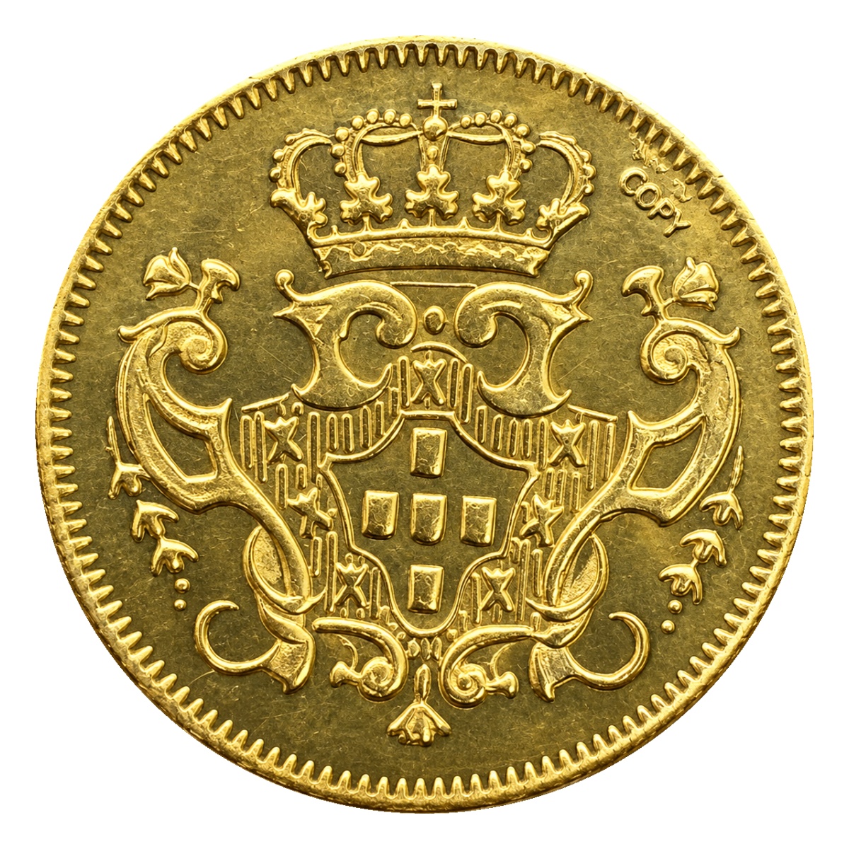 Moeda 3200 Réis 1740 - Bahia 4° Tipo D. João V - 25,0mm - Reverso