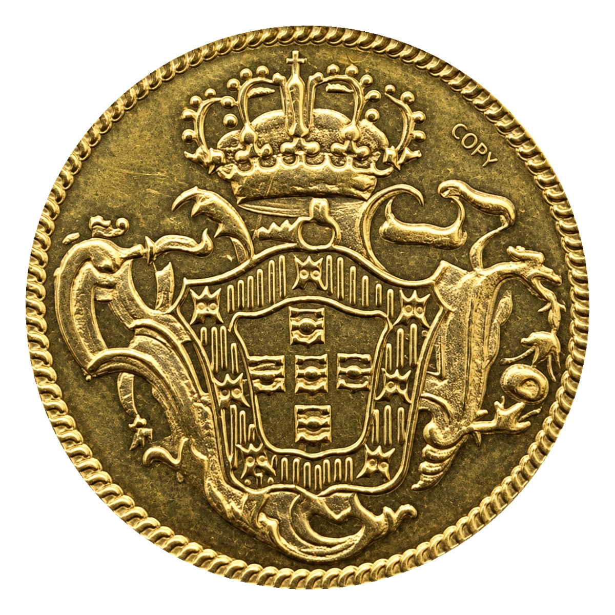 Moeda 1600 Réis 1774 - José I - Bahia - Reverso